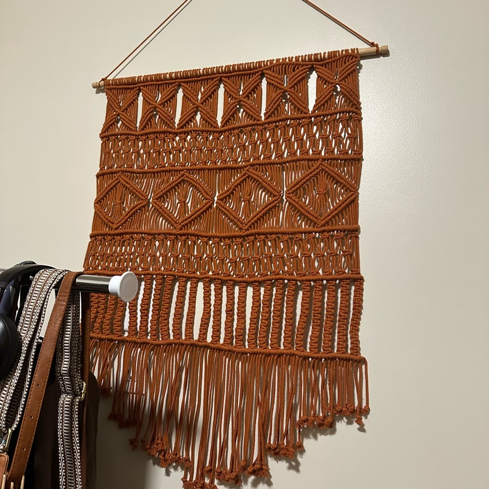 Handcrafted Macramé Wall Hanging in Rust